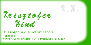 krisztofer wind business card